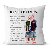 2 Sisters Pillows - Best Gift For Sister Personalized Gifts For Friends With Name Unique Birthday Gifts Ideas