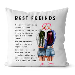 2 Sisters Pillows - Best Gift For Sister Personalized Gifts For Friends With Name Unique Birthday Gifts Ideas