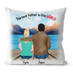 Fathers Day Pillow - The Best Father in The World Personalized  Fathers Day Pillow Case