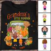 Fall Personalized T-Shirt - Grandmother & Kids Fall Personalized T-Shirt Gifts