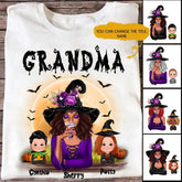 Witch T-Shirt - Grandmother & Mom Witch and Kids Personalized Halloween T-Shirt