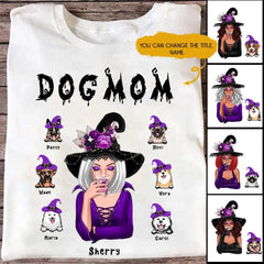 Witch Dog Mom T Shirts - Personalized Witch Shirts Custom Dog Mom gifts
