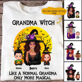 Grandma Witch T Shirt - Personalized Witch T-shirt Grandmother and Child Halloween Gift Customization T Shirts