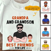 Grandfather and child Sweatshirt - Grandpa & Grandkids Best Friends For Life Personalized Sweatshirt
