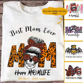 Happy Momlife T Shirts - Best Mom Ever Personalized Halloween Mom T-shirt