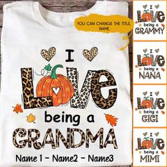 Grandma T Shirts - I Love a Being a Grandma Personalized T Shirts