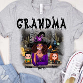 Witch & Kids T Shirts - Witch Women & Kids Personalized T Shirt Customized Halloween Gifts