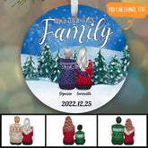 Personalized Family Ornament - Life is Better With Family Ornaments Dad & Mom & Kid Gifts