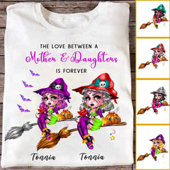 Personalized Witch T-Shirt - Witch On The Broom Personalized T-Shirt for Grandma, Mom, Daughter