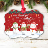 Snowman Ornament - Up To 5 Snowman Personalized Christmas Ornaments