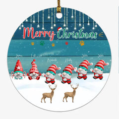Cute Gnome Christmas Ornaments - Up to 6 Gnome Merry Christmas Persoanlized gnome Ornaments Christmas Gifts