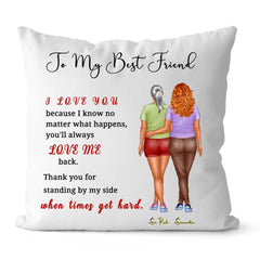 Best Friends Pillow - To My Best Friends Personalized Pillows With Names Birthday Gifts for Sister