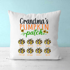 Fall Pumpkin Pillow - Grandma's Pumpkin Patch Personalized Pillow Best Family Gifts