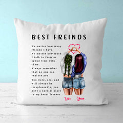 2 Sisters Pillows - Best Gift For Sister Personalized Gifts For Friends With Name Unique Birthday Gifts Ideas
