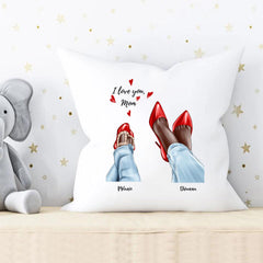 Mom And Daughter Pillow - I Love You Mom Personalized Mother And Daughter Pillow Case Personalized Gift For Mom