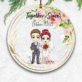 Couple Ornaments - Together Since Personalized Couple Ornament Wedding Gifts