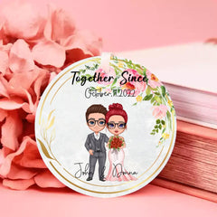 Couple Ornaments - Together Since Personalized Couple Ornament Wedding Gifts