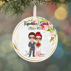 Couple Ornaments - Together Since Personalized Couple Ornament Wedding Gifts