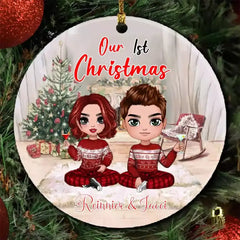 Couple Christmas Ornaments - Our 1st Christmas Personalized Christmas Couple Ornaments Gifts