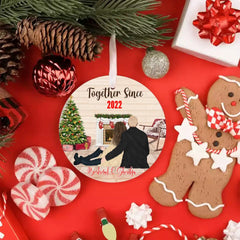 Couple Ornaments - Together Since Personalized Ornaments For Couple Gifts With Name