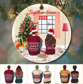 Couple Christmas Ornaments - Personalized Merry Christmas Gift Ornament For Couple & Friends