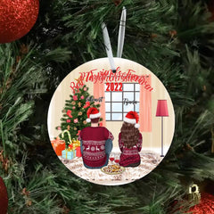 Couple Christmas Ornaments - Personalized Merry Christmas Gift Ornament For Couple & Friends