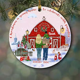 Christmas Family Ornaments - Christmas Is Going Home Snowflake Personalized Family Ornaments