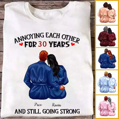 Personalized Couple T-Shirts - Annoying Each Other Personalized Design T Shirts Valentine's Day & Anniversary Gifts
