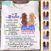 Personalized Bestie T-Shirt - To My Bestie Personalized Best Friends T Shits With Name