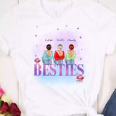 Besties T Shirt - Custom Personalized Shirts for 2 & 3 & 4 Sisters