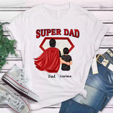Super Dad T Shirts - Father and Kids Personalized Shirts Father's Day Gift