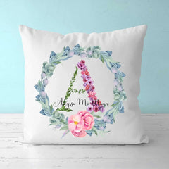 Personalized Letter Pillow - Garland Art Letters Personalized Pillow Birthday Gift with Name
