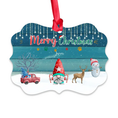 Cute Gnome Christmas Ornaments - Up to 6 Gnome Merry Christmas Persoanlized gnome Ornaments Christmas Gifts