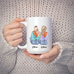 Up to 5 Sisters Mug - Best Friends Forever Mug Personalized Coffee Mugs With Name