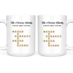 The Family Forever Linked Together Personalized Mug Custom White 15oz