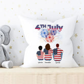 4th of July Pillow - Personalized Family Pillow Case Independence Day Mom & Dad & Kids Gifts