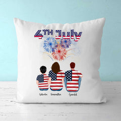4th of July Pillow - Personalized Family Pillow Case Independence Day Mom & Dad & Kids Gifts