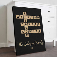 Family Crossword Art Canvas (1)