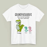 Grandpasaurus T-shirt - Like A Normal Grandpa Only More Awesome Grandpa and Kids Personalized Shirt (1)