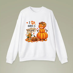 I Love Being a Mom Fall Pumpkin Personalized Sweatshirt White (2)
