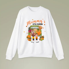 Fall Mom’s Pumpkin Patch Personalized Sweatshirt white (2)