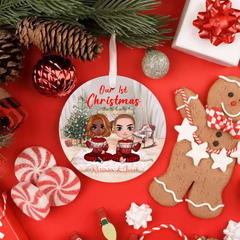 Couple Christmas Ornaments - Our 1st Christmas Personalized Christmas Couple Ornaments Gifts