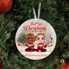 Couple Christmas Ornaments - Our 1st Christmas Personalized Christmas Couple Ornaments Gifts