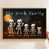 Custom Family Canvas Prints - Halloween Spooky Funny Skeleton Family Personalized Posters & Canvas Prints (3)