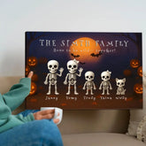 Custom Family Canvas Prints - Halloween Spooky Funny Skeleton Family Personalized Posters & Canvas Prints (2)