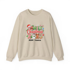 Matching Christmas Sweatshirt for Family Personalized customization With Name Sand for mom