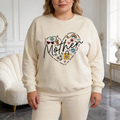 Personalized Mother Heart Graphic Sweatshirt - Custom Mother’s Day Gift for Mom & Grandma (S-5XL) (2)