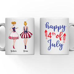 4th of July Mug - Sister Happy 4th of July Coffee Cup Personalized Mug