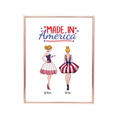 2 Sister Poster - Happy 4th of July Poster Best Sister Gifts Personalized Poster