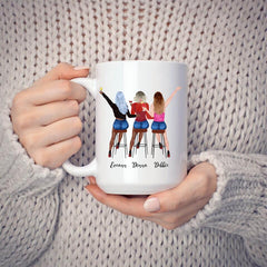 Cocktail sister mug - Girls in Cocktail Bar Custom Mugs For Best Friends
